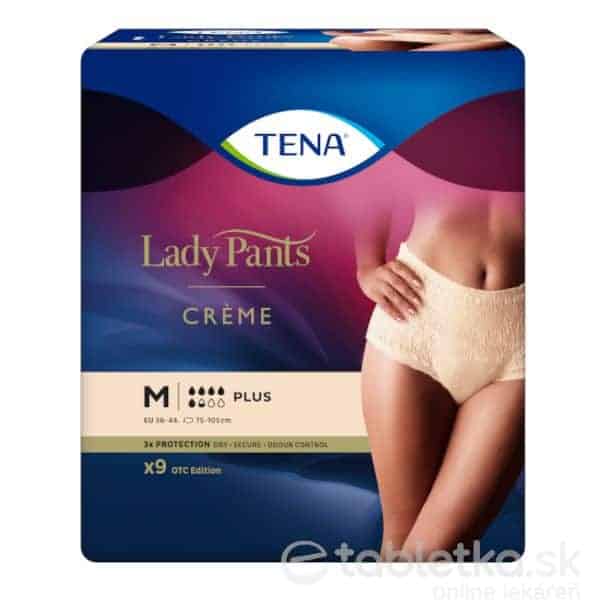 TENA Lady Pants Creme M – naťahovacie inkontinenčné nohavičky, krémové 9 ks