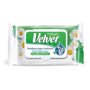 Velvet Camomile & Aloe vera vlhčený toaletný papier 42 ks