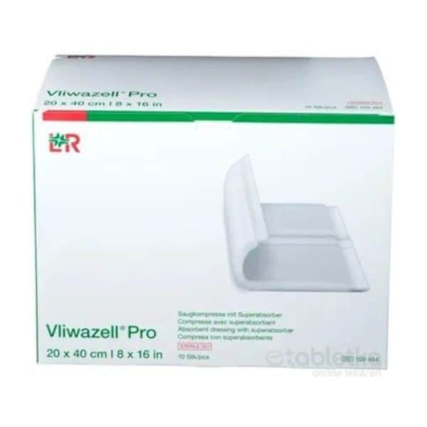 Vliwazell Pro krytie na rany superabsorpčné sterilné 20x40cm 10ks