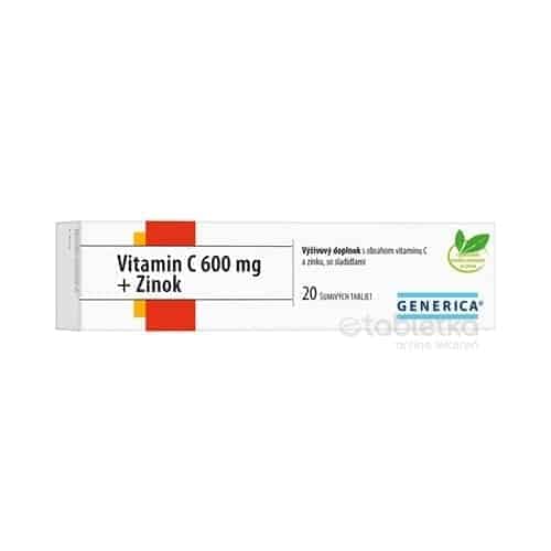 E-shop GENERICA Vitamin C 600 mg + Zinok eff 20 tbl