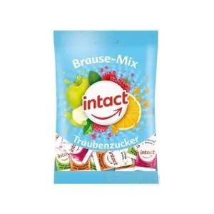 INTACT Brause – Mix Hroznový cukor s vitamínom C – šumivé pastilky 100 g