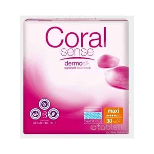 E-shop Coral Sense Maxi vložky inkontinenčné, pre ženy, 41 cm - 30 ks