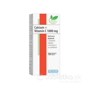 GENERICA Calcium + Vitamin C 1000 mg eff 10 tbl