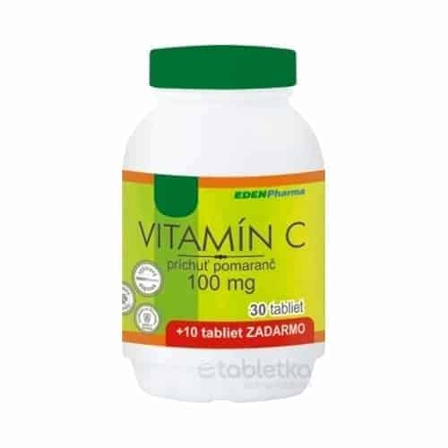 E-shop EDENPharma VITAMÍN C 100 mg príchuť pomaranč tbl 30+10 zadarmo