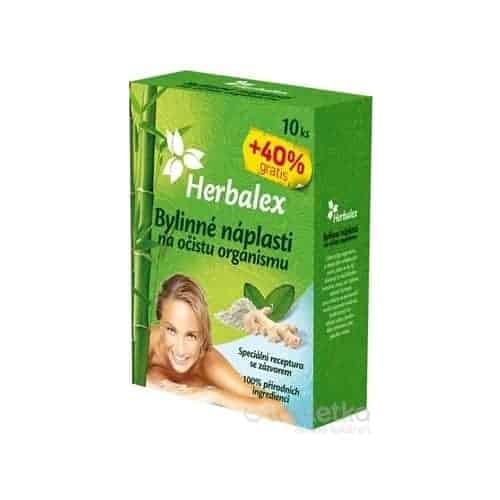 Herbalex Bylinné náplasti na očistu organizmu 10 ks + 40% gratis - 14 ks