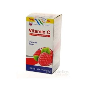 Dobré z SK Vitamín C 200 mg príchuť MALINA 1×60+x10ks