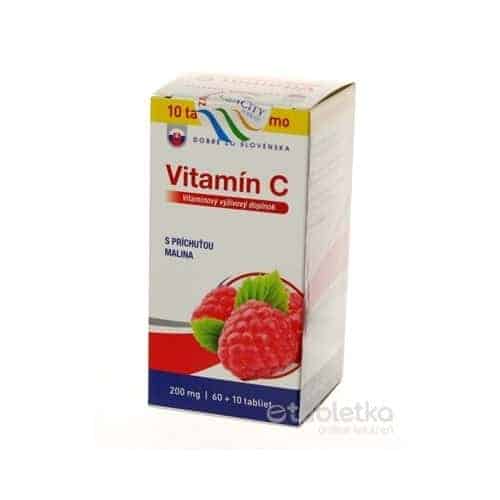 Dobré z SK Vitamín C 200 mg príchuť MALINA 1x60+x10ks