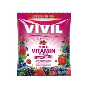 VIVIL BONBONS MULTIVITAMÍN drops s príchuťou lesného ovocia, bez cukru 60 g