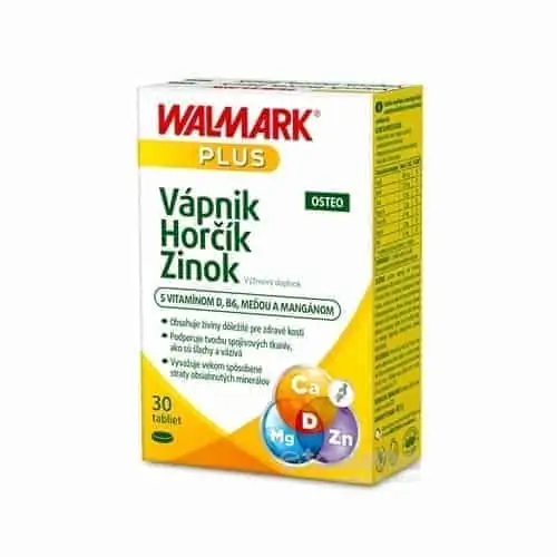 WALMARK Vápnik Horčík Zinok OSTEO 30 tbl