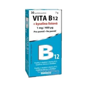 Vitabalans VITA B12 + kyselina listová pastilky 30 ks