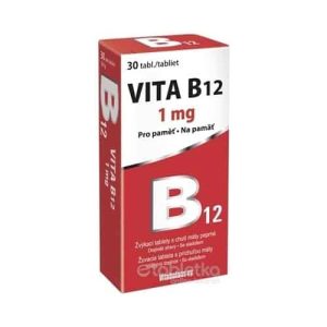 Vitabalans VITA B12 1 mg žuvacie tablety s príchuťou mäty 30 ks