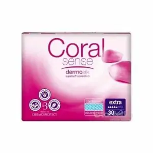 Coral Sense Extra vložky inkontinenčné, pre ženy, 33 cm – 30 ks