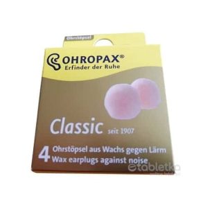 OHROPAX CLASSIC Ušné vložky voskové, jednorazové, v krabičke 1×4 ks