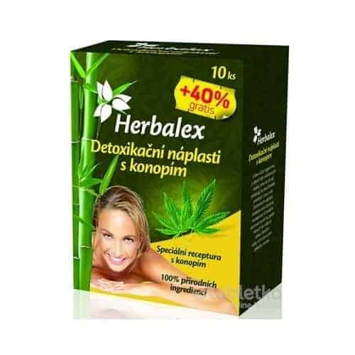 E-shop Herbalex Detoxikačné náplasti s konopou 10 ks + 40% gratis (14 ks)