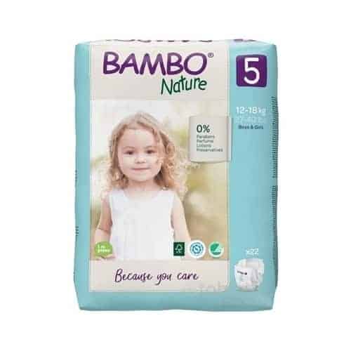 BAMBO 5 (12-18 kg) detské plienky,1x22ks