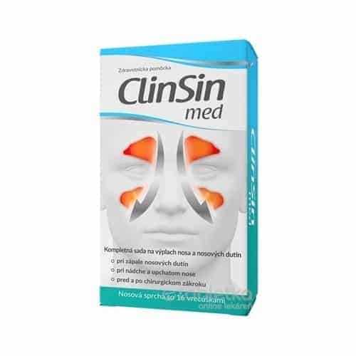 CLIN SIN med + irigator sada na výplach nosa, vrecúška 16 ks