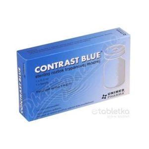 CONTRAST BLUE (sterilný vnútroočný roztok trypánovej modrej, 1×0,5 ml+ 1x kanyla) – 1 set