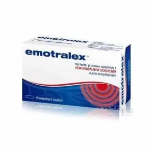 Emotralex rektálne čapíky na liečbu hemoroidov 10 ks