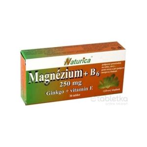 Naturica MAGNEZIUM 250 mg+B6+Ginkgo+vitamín E 1x30ks
