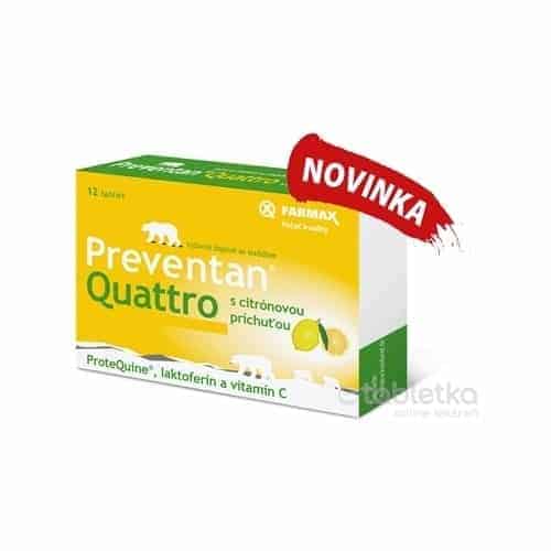 FARMAX Preventan Quattro s citrónovou príchuťou 12 tbl