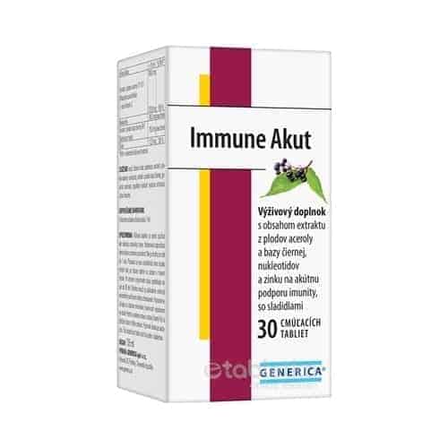 E-shop GENERICA Immune Akut cmúľacie tablety 30 tbl