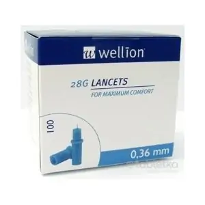 Wellion LANCETS 28G – Lanceta sterilná 100 ks