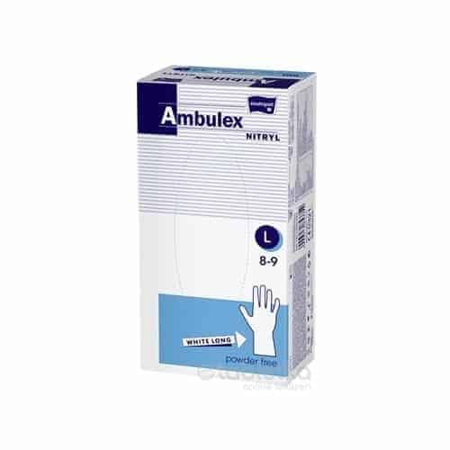E-shop Ambulex Nitryl rukavice nepudr.white long L 100ks