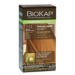 BIOKAP nutricolordelicato farba na vlasy, 140 ml, zlatý pšeničný blond 7.33