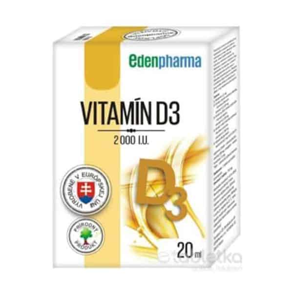 E-shop EDENPharma vitamín D3 2000 I.U. kvapky 20ml