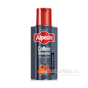 Alpecin Energizer C1 šampón 375ml kofeínový, červený uzáver.