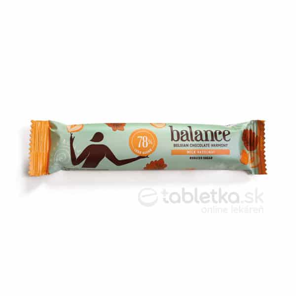 E-shop Balance mliečna čokoláda s lieskovými orieškami so sladidlom zo stévie 35g