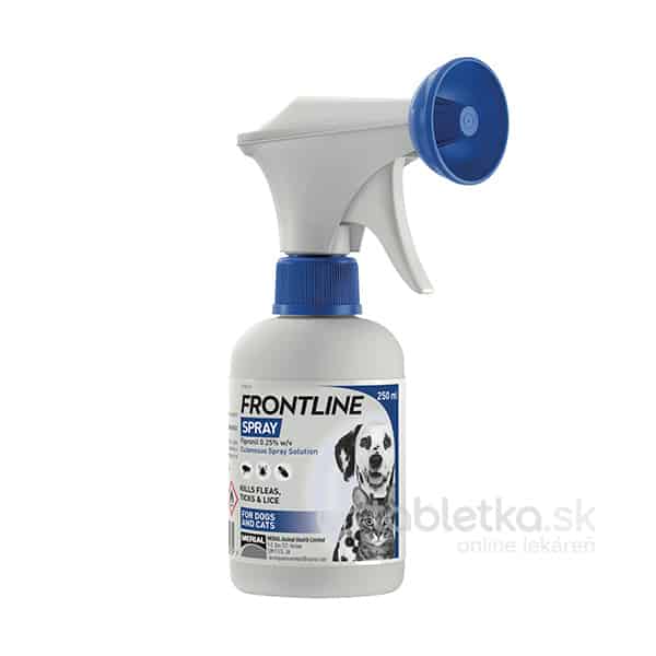 Frontline Spray 2,5 mg/ml kožný sprej, roztok pre mačky a psov 250ml