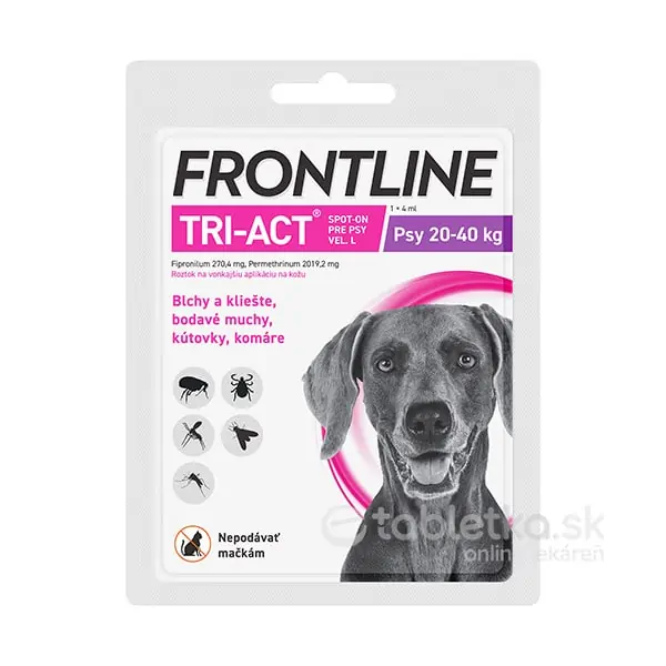 Frontline TRI-ACT Spot-On pre psy L (na kožu, psy 20-40kg) 4ml