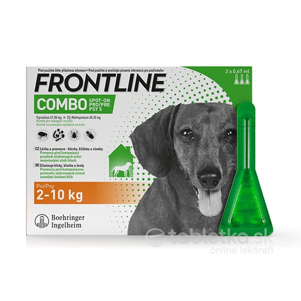 E-shop Frontline Combo Spot-On pre psy S (2-10kg) 3x0,67ml