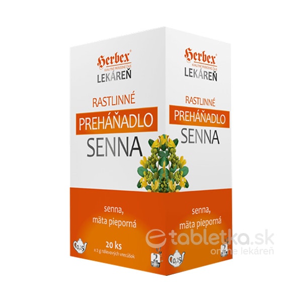 Herbex Lekáreň rastlinné preháňadlo Senna bylinný čaj 20x2g