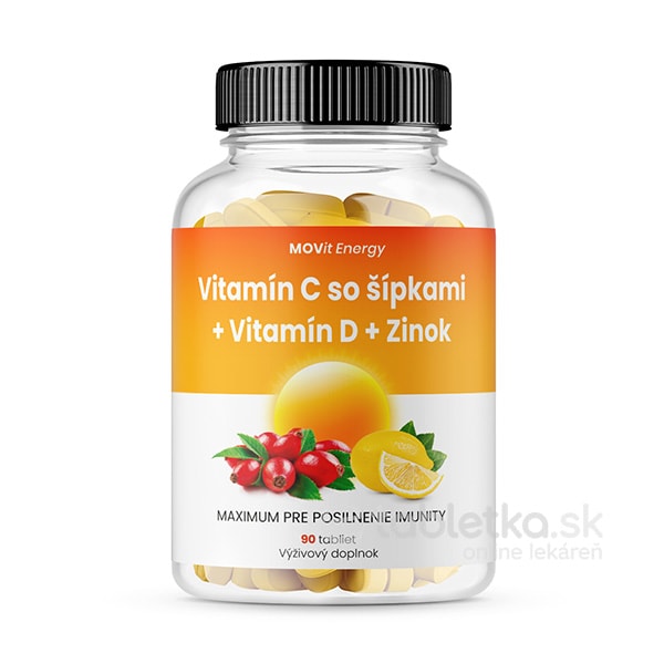 MOVit Energy vitamín C 1200 mg so šípkami + D + Zinok 90cps