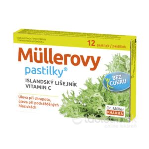 Müllerove pastilky s islandským lišajníkom a vitamínom C bez cukru 12ks