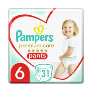 Pampers Premium Care Pants 6 (+15 kg) Extra Large 31ks