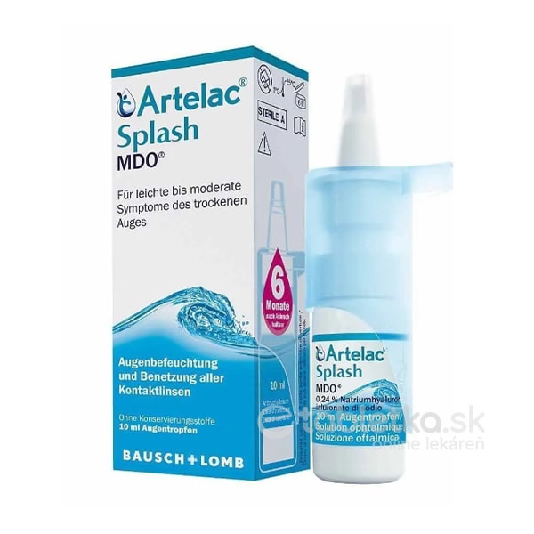 E-shop Artelac Splash MDO očné kvapky s kyselinou hyalurónovou 10ml