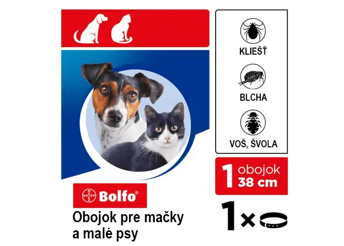 Bolfo obojok pre mačky a malých psov - účinnosť 