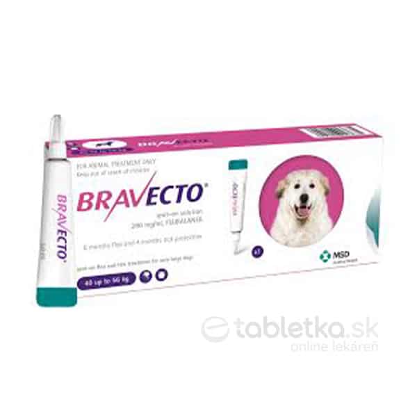 E-shop Bravecto Spot-On Dog XL 1400mg roztok pre veľmi veľké psy (40-56kg) 5,0ml