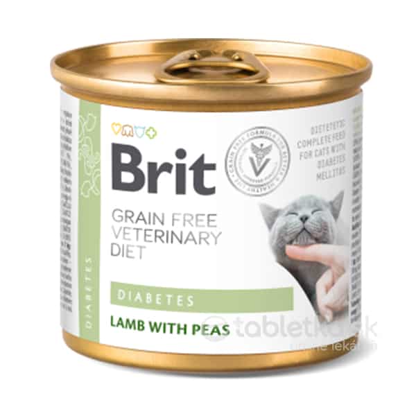 E-shop Brit Veterinary Diets GF cat Diabetes konzerva pre mačky 200g