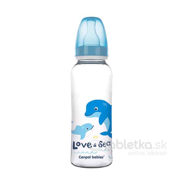 E-shop Canpol Babies fľaša s úzkym hrdlom Love & Sea 250ml