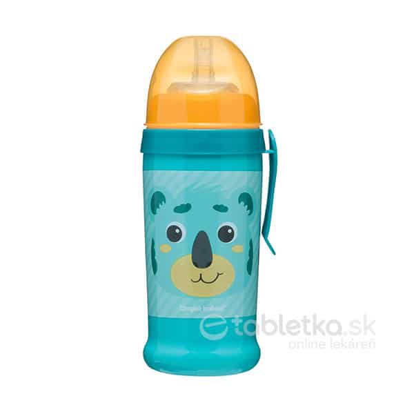 E-shop Canpol Babies nevylievacia fľaša so slamkou Hello Little Koala 12m, 350ml