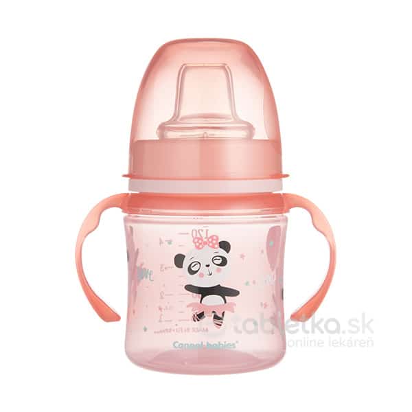 E-shop Canpol Babies silikónový cvičný pohár Exotic Animals rúžový 6m+, 120ml