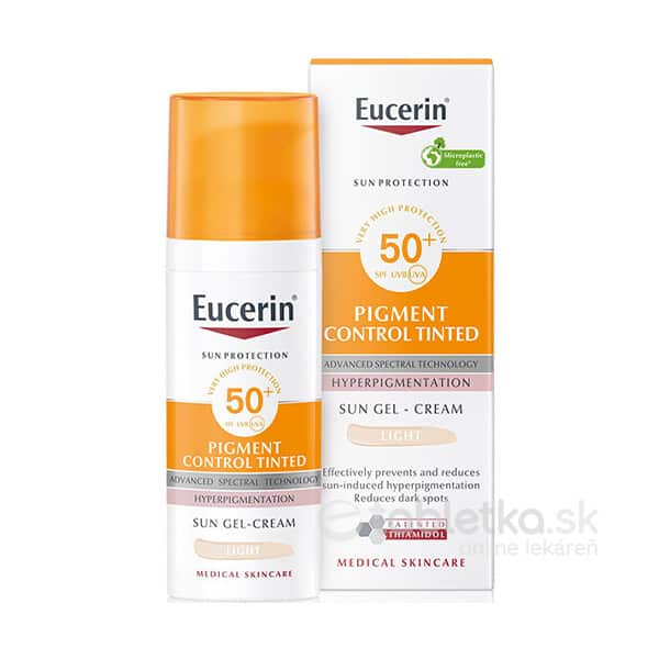 Eucerin Sun Pigment Control SPF50+ emulzia na opaľovanie, svetlá 50ml