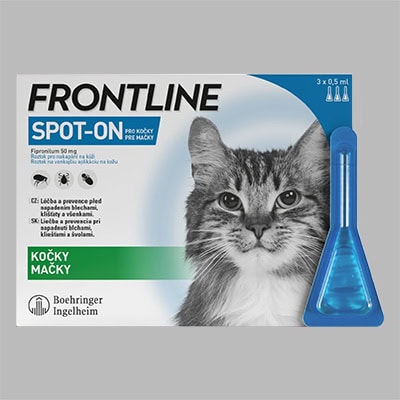 Frontline Spot-on pre mačky – balenie 3 x 0,50 ml