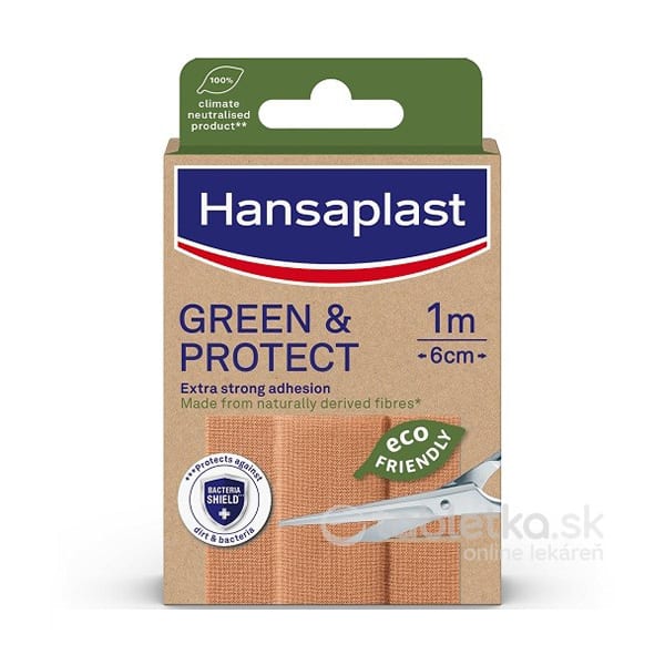 Hansaplast GREEN & PROTECT udržateľná náplasť 1m x 6cm