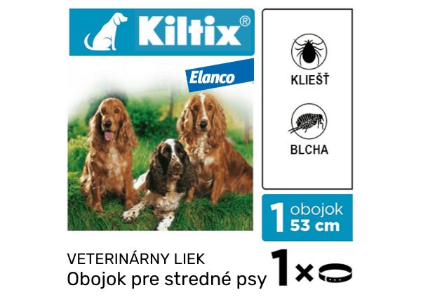 Kiltix obojok pre stredné psy - s obvodom 53 cm