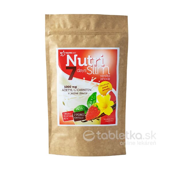 E-shop NUTRICIUS NutriSlim Vanilka-Jahoda prášok na prípravu koktailu 210g